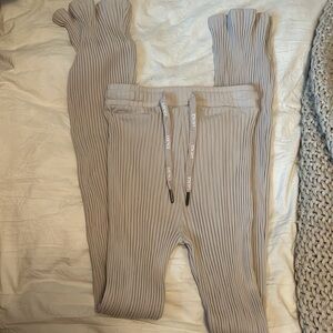LOUNGE Beige Flare Stretch Pants - Never worn